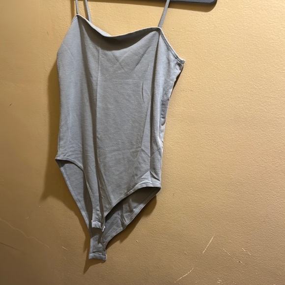 Top shop Gray Spaghetti Strap Bodysuit - Picture 1 of 5